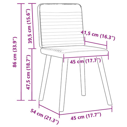 Eetkamerstoelen 2 st stof zwart