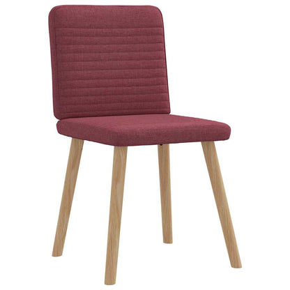 Eetkamerstoelen 2 st stof wijnrood