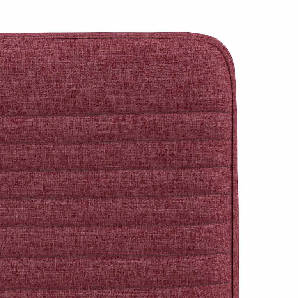 Eetkamerstoelen 2 st stof wijnrood