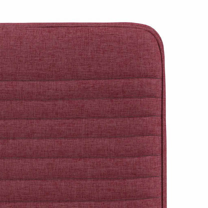 Eetkamerstoelen 2 st stof wijnrood