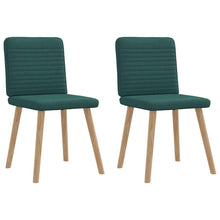 Eetkamerstoelen 2 st stof donkergroen