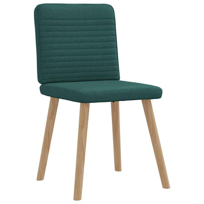 Eetkamerstoelen 2 st stof donkergroen