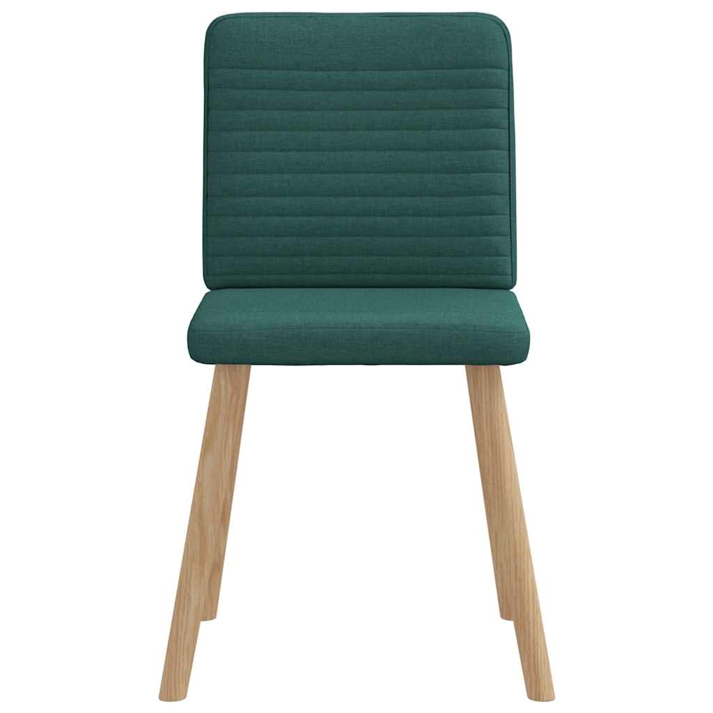 Eetkamerstoelen 2 st stof donkergroen
