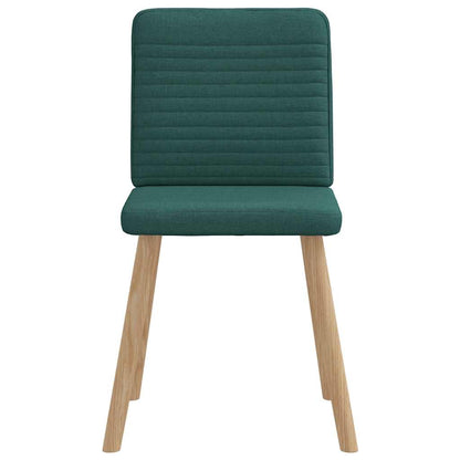 Eetkamerstoelen 2 st stof donkergroen