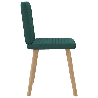 Eetkamerstoelen 2 st stof donkergroen