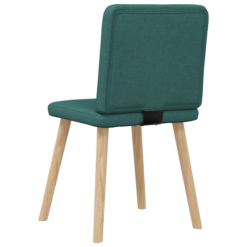 Eetkamerstoelen 2 st stof donkergroen