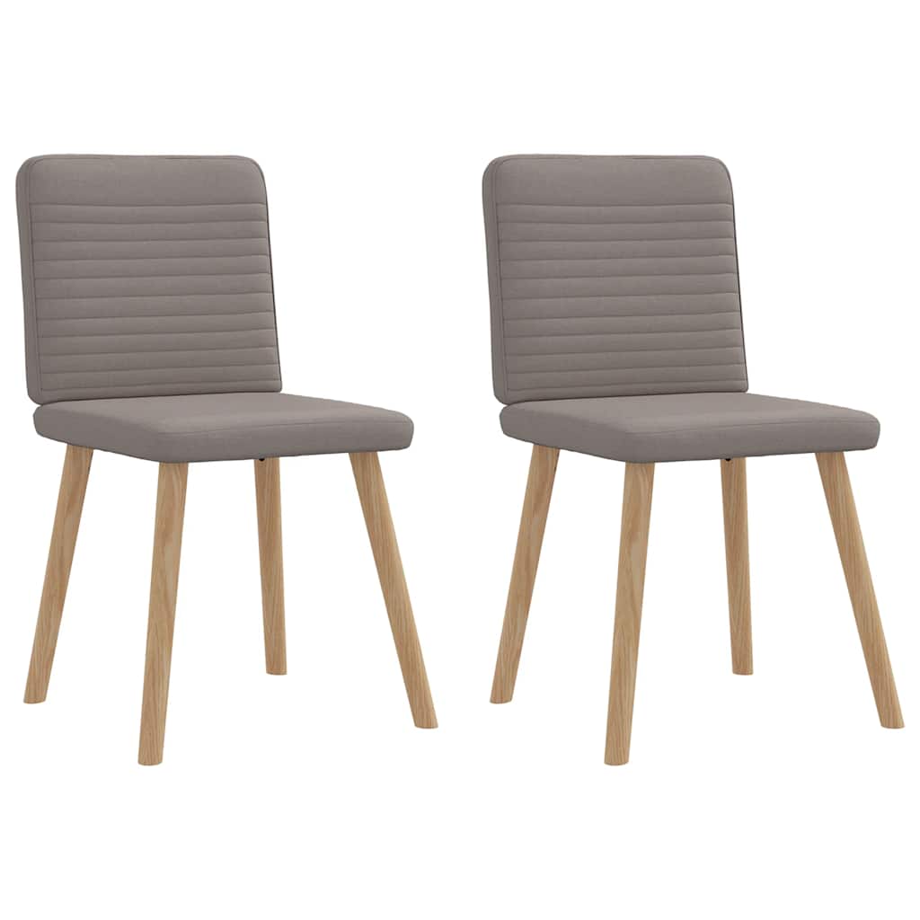 Eetkamerstoelen draaibaar 2 st stof taupe