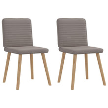 Eetkamerstoelen draaibaar 2 st stof taupe