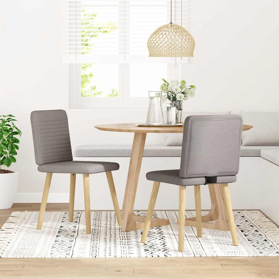 Eetkamerstoelen draaibaar 2 st stof taupe