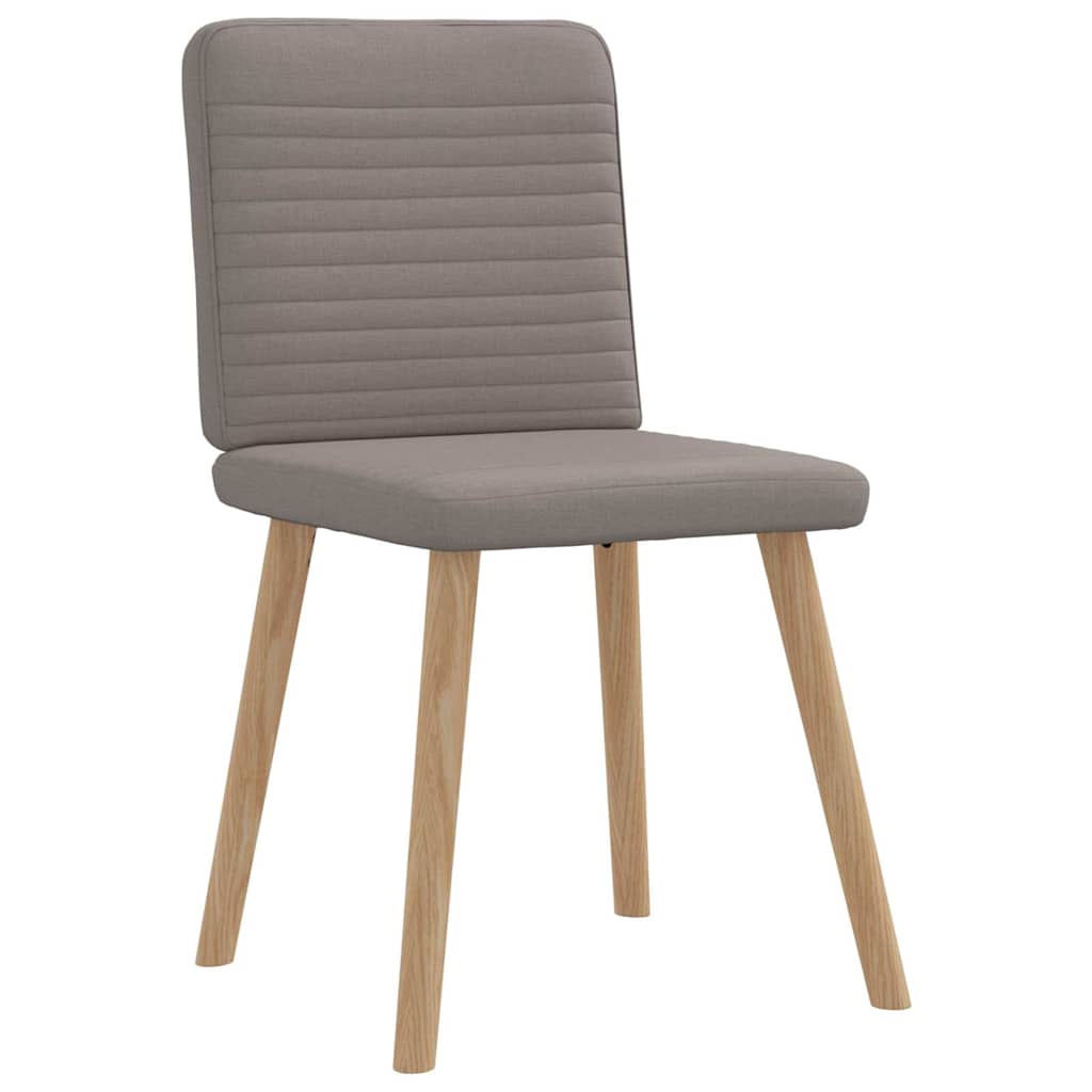 Eetkamerstoelen draaibaar 2 st stof taupe