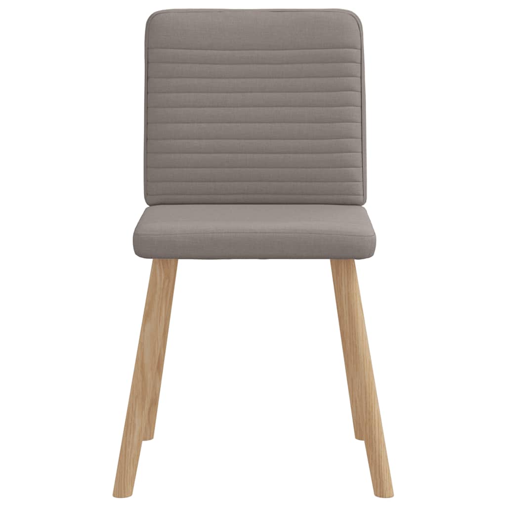 Eetkamerstoelen draaibaar 2 st stof taupe