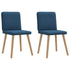 Dining chairs 2 pcs blue fabric
