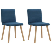 Eetkamerstoelen 2 stuks blauw stof 45x54x86 cm