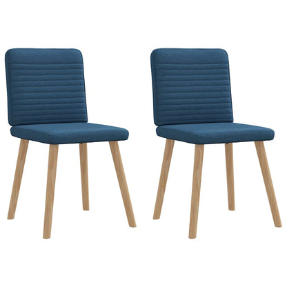Eetkamerstoelen 2 st stof blauw