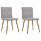 Dining chairs 2 pc fabric cloud grey