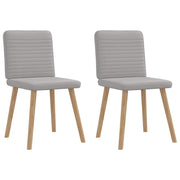 Eetkamerstoelen 2 stuks stof wolk grijs 45x54x86 cm