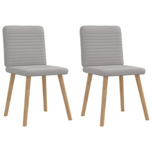 Eetkamerstoelen 2 st stof wolk grijs