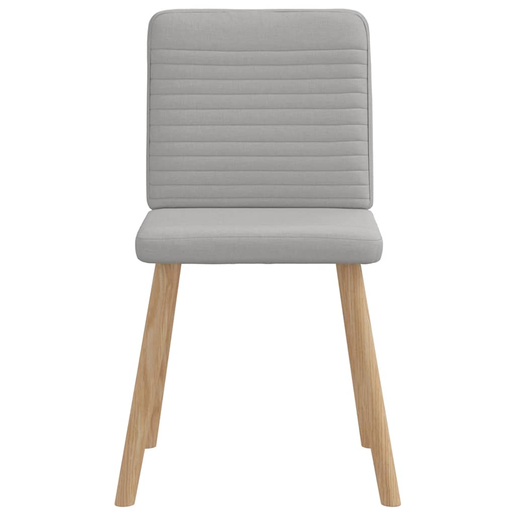 Eetkamerstoelen 2 st stof wolk grijs