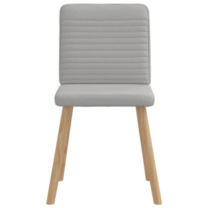 Eetkamerstoelen 2 st stof wolk grijs