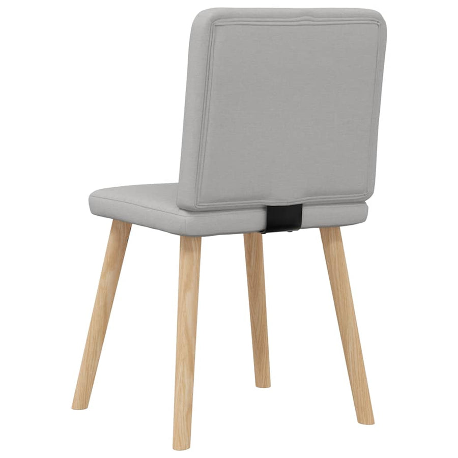 Eetkamerstoelen 2 st stof wolk grijs