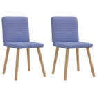 Dining chairs 2 pc fabric denim blue