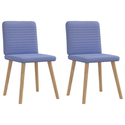 Eetkamerstoelen 2 st stof jeansblauw