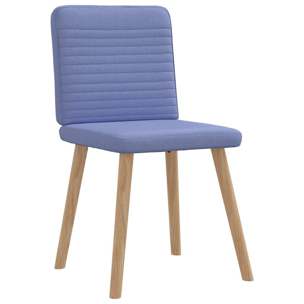 Eetkamerstoelen 2 st stof jeansblauw