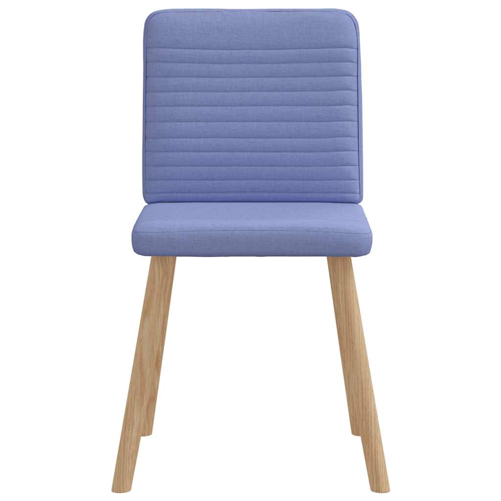 Eetkamerstoelen 2 st stof jeansblauw