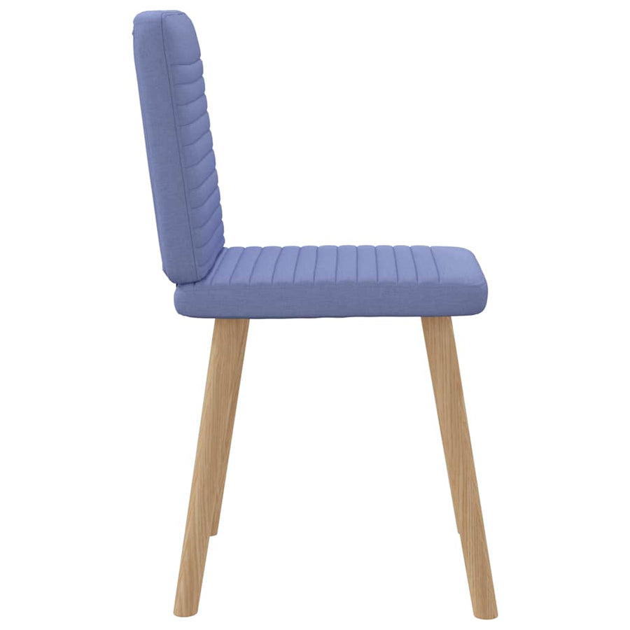 Eetkamerstoelen 2 st stof jeansblauw