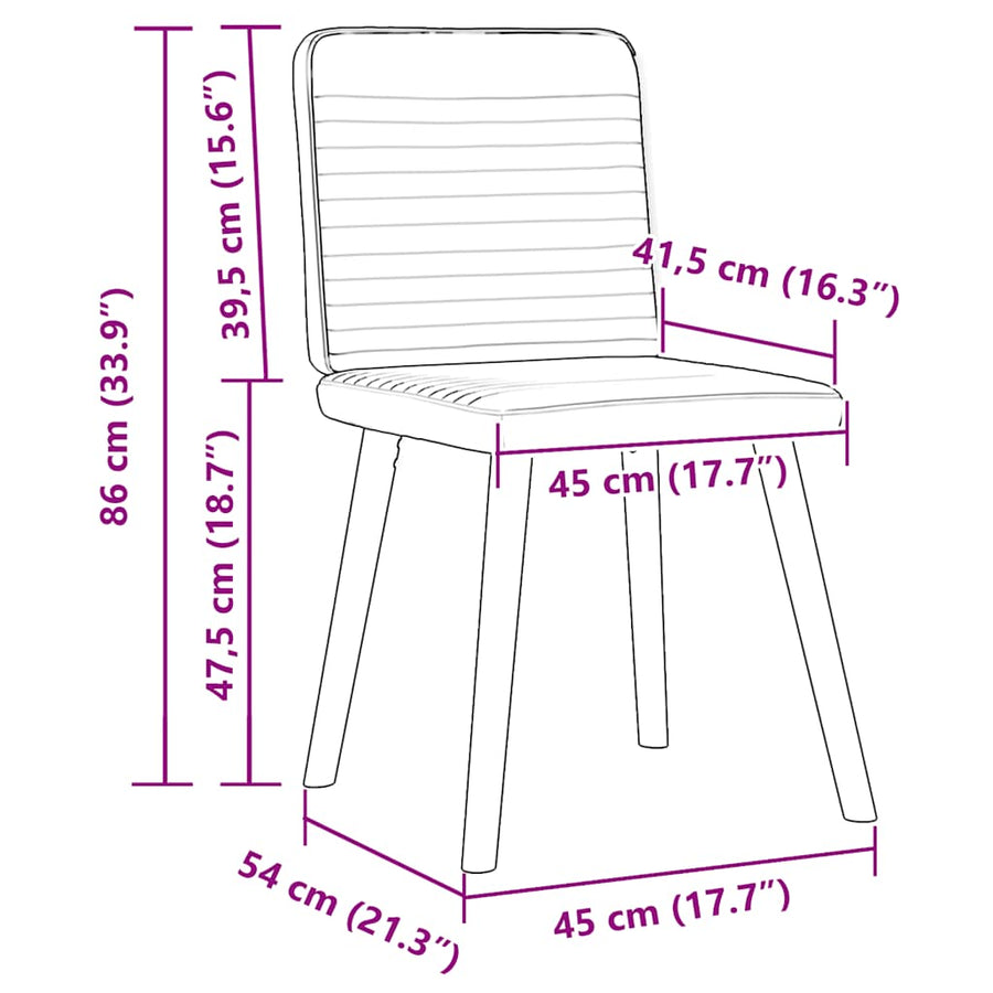 Eetkamerstoelen 2 st stof jeansblauw