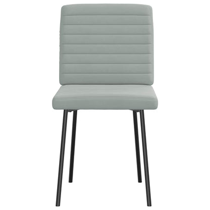 Eetkamerstoelen 2 st fluweel lichtgrijs