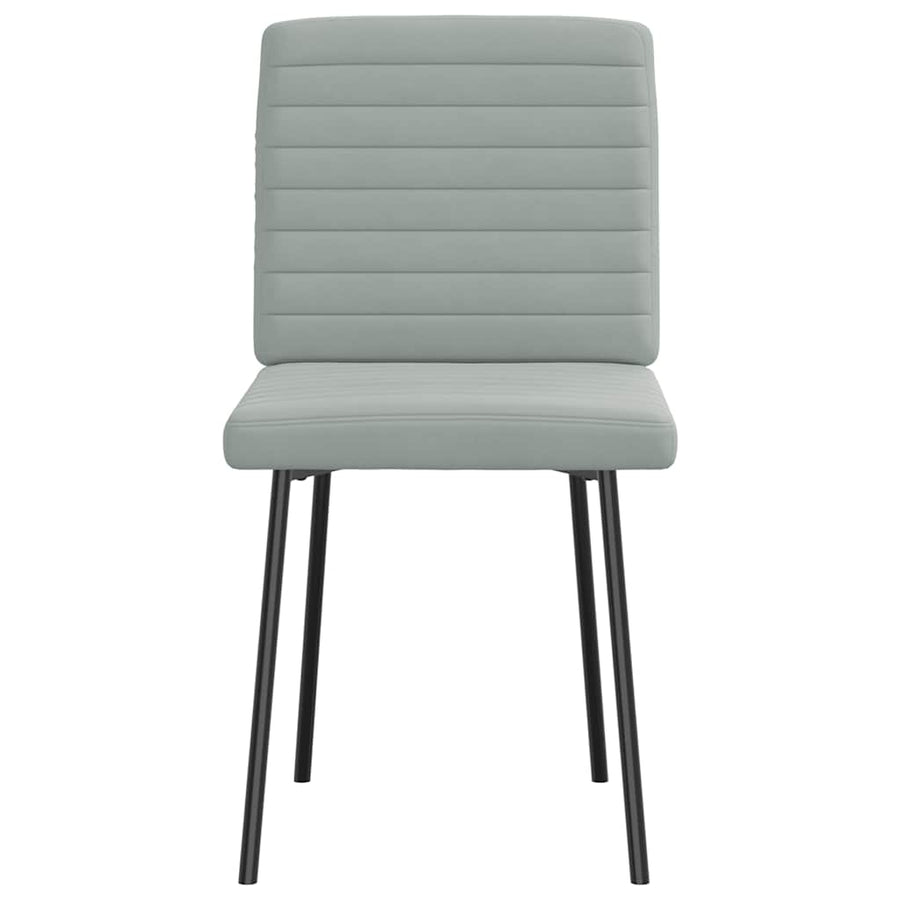 Eetkamerstoelen 2 st fluweel lichtgrijs
