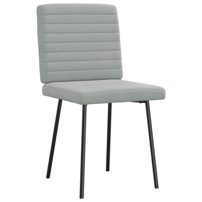 Eetkamerstoelen 2 st fluweel lichtgrijs