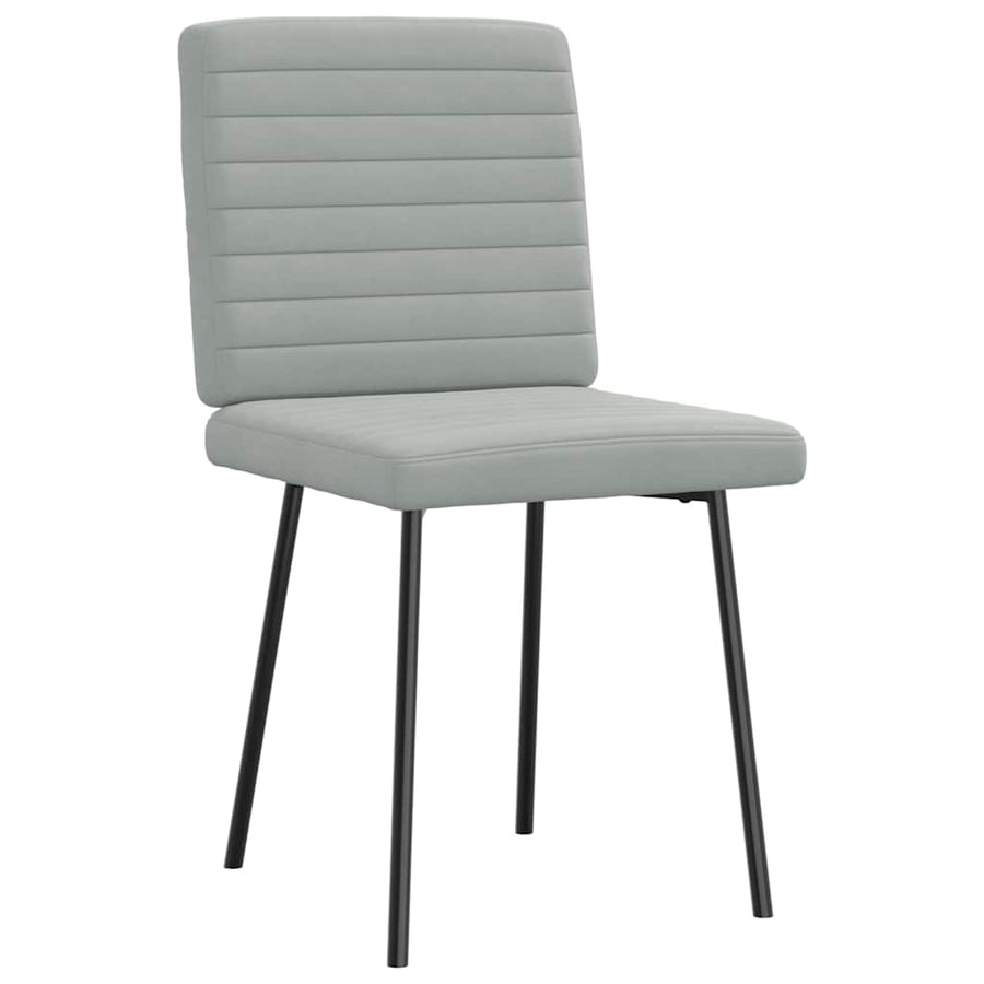 Eetkamerstoelen 2 st fluweel lichtgrijs