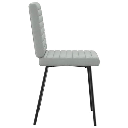 Eetkamerstoelen 2 st fluweel lichtgrijs