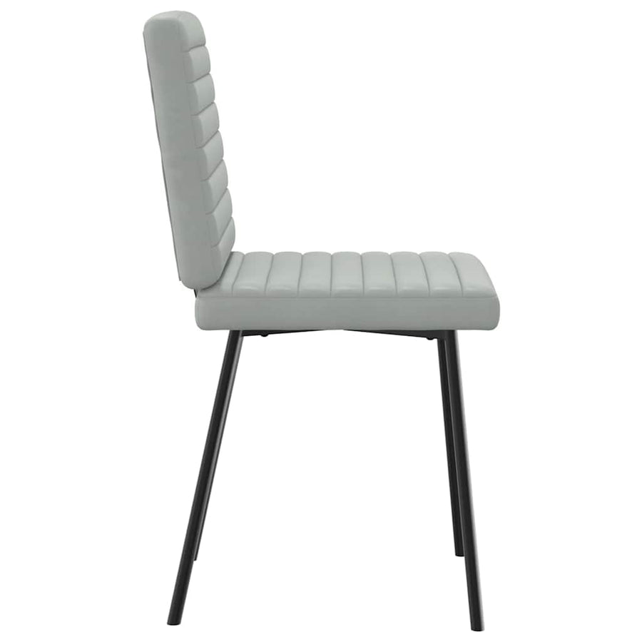 Eetkamerstoelen 2 st fluweel lichtgrijs