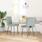 Dining chairs 2 pcs velvet light grey
