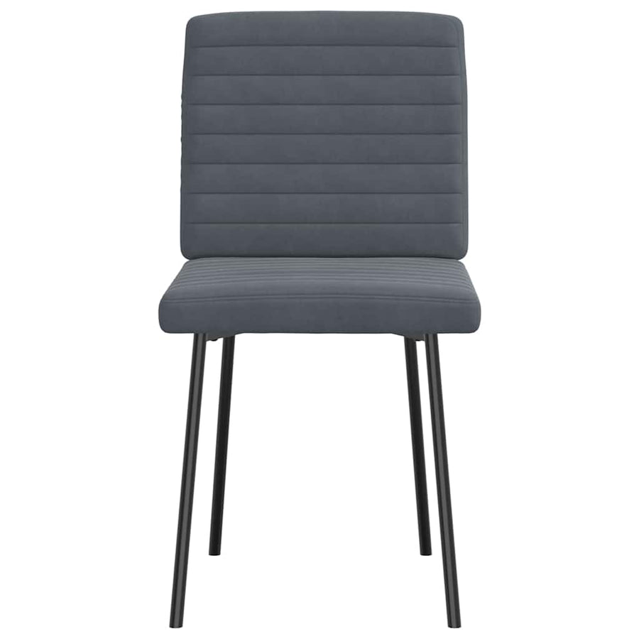 Eetkamerstoelen 2 st fluweel donkergrijs