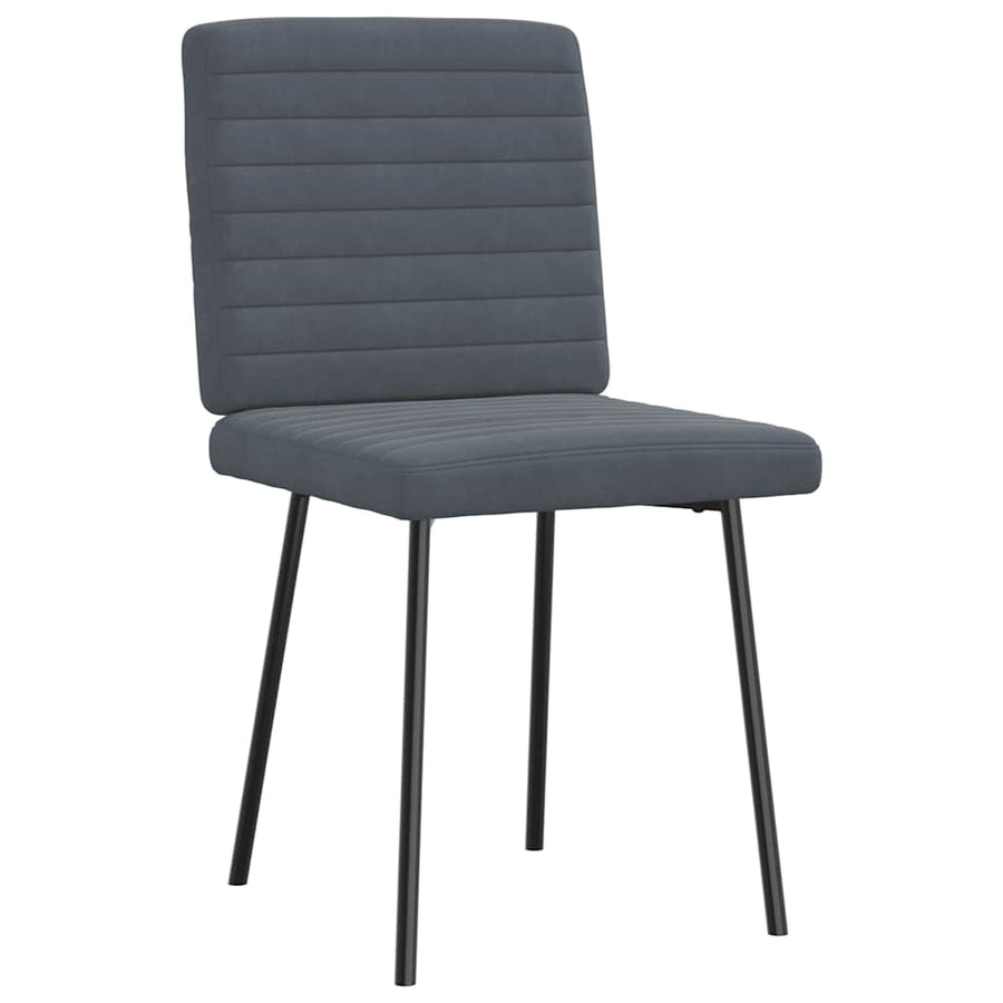 Eetkamerstoelen 2 st fluweel donkergrijs
