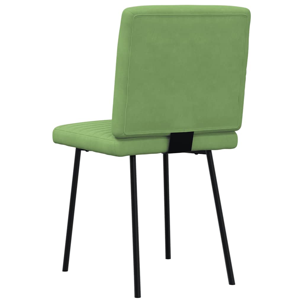 Eetkamerstoelen 2 st fluweel lichtgroen
