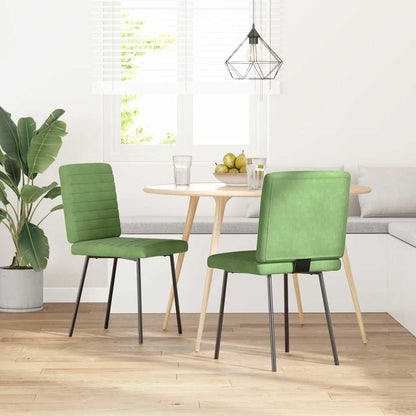 Eetkamerstoelen 2 st fluweel lichtgroen