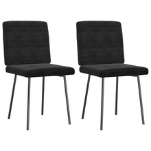 Eetkamerstoelen 2 st fluweel zwart