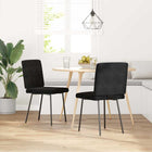 Eetkamerstoelen 2 st fluweel zwart 45x54x83 cm