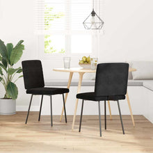 Eetkamerstoelen 2 st fluweel zwart