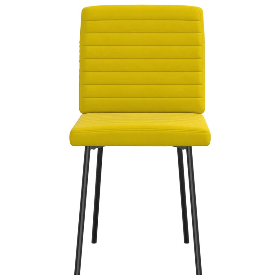 Eetkamerstoelen 2 st fluweel geel
