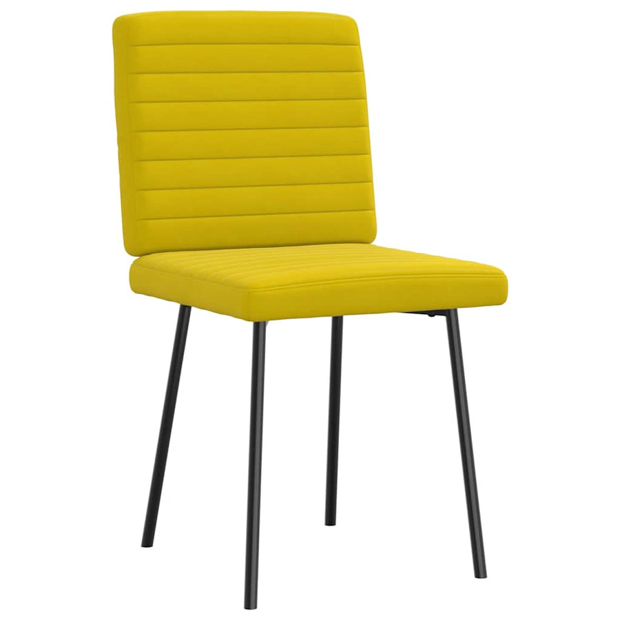 Eetkamerstoelen 2 st fluweel geel