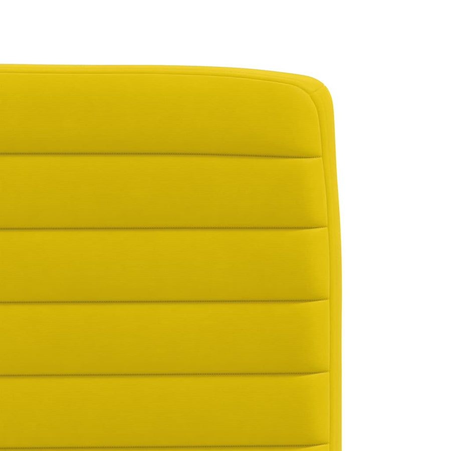 Eetkamerstoelen 2 st fluweel geel
