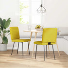 Eetkamerstoelen 2 st fluweel geel 45x54x83 cm