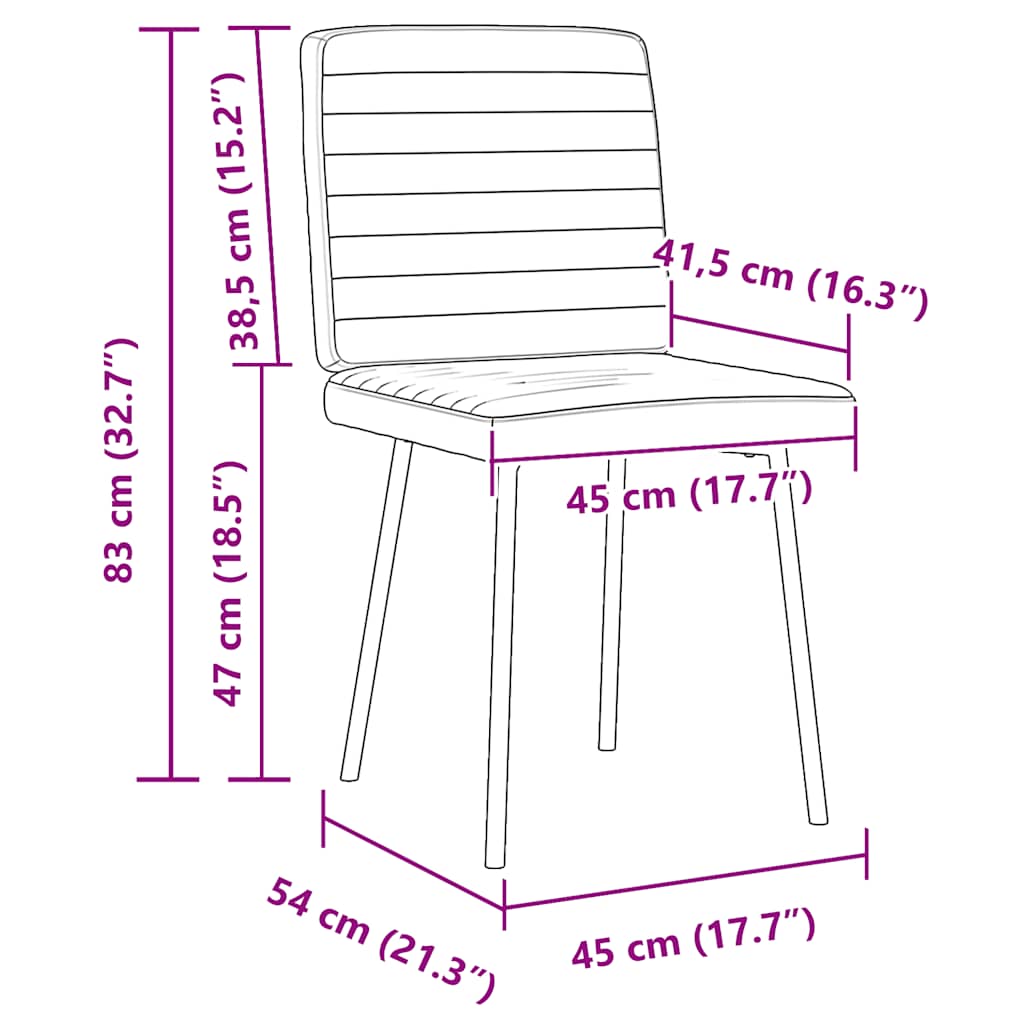Eetkamerstoelen 2 st fluweel blauw