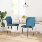 Eetkamerstoelen 2 st fluweel blauw 45x54x83 cm